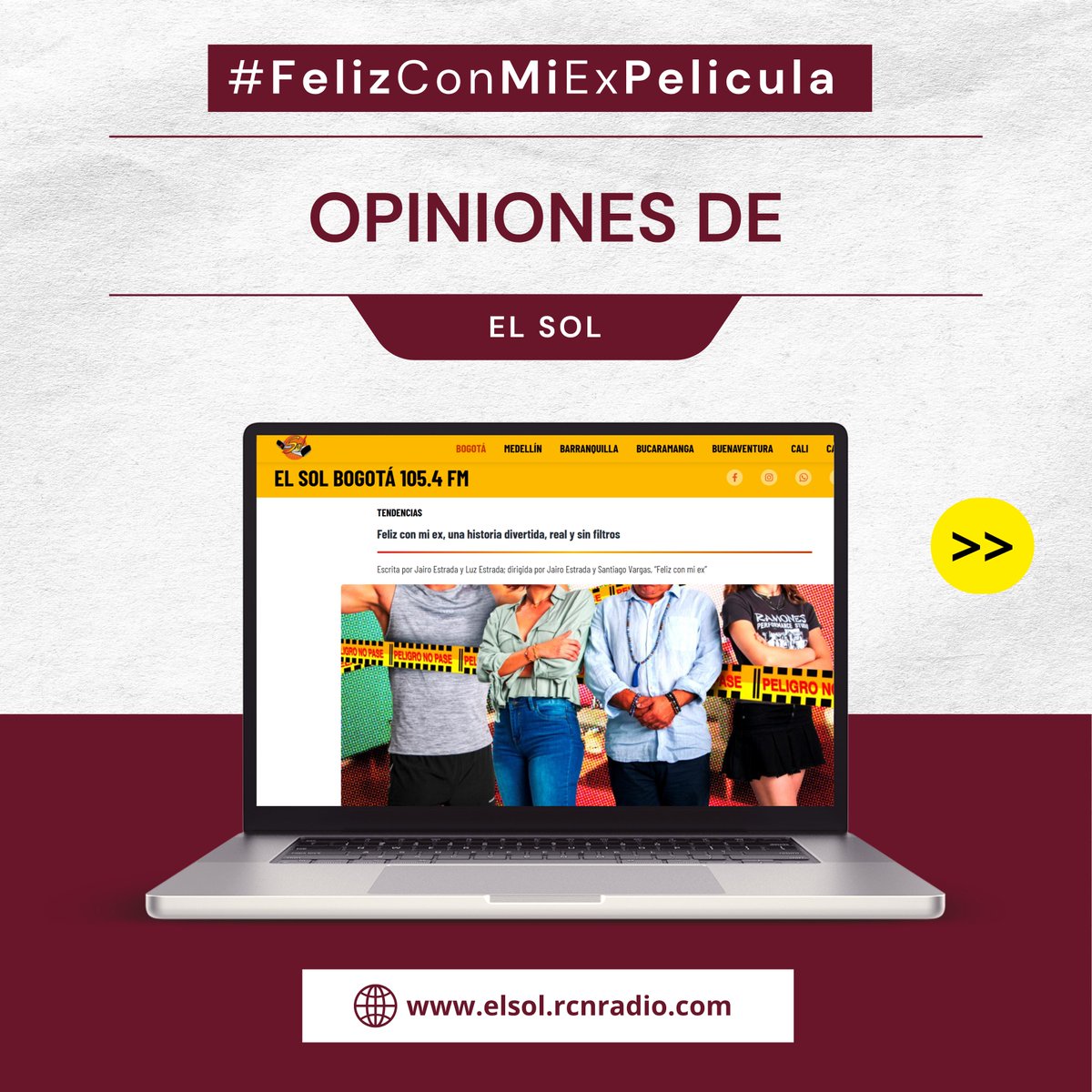 DistribucionGS's tweet photo. 🎬 ¡EN EXCLUSIVA! 📣 Medios como La Mega, Canal Trece, Radio Uno y El Sol ya hablan de la película "FELIZ CON MI EX" 💔🎉 Ya en cines. Lee las notas completas aquí:

🔗 https://t.co/sMviE2vh7S

🔗 https://t.co/NCVuX7aher

🔗 https://t.co/GSC6XMY73T

🔗 https://t.co/Qc7OCSjdl6 https://t.co/gn2xBMIil4