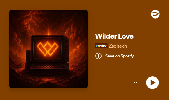 zsolt_tech's tweet photo. 🚨 My first track as Zsoltech is live — Wilder Love out now!
Zsoltech Records is in full force 💽🔥
From AI inspiration to real music — this is just the beginning.
🎧 Listen now on Spotify 👇

https://t.co/oJ1OSKX1FW

@WilderWorld @stream_nation_ @Spotify 
#WilderLove #Zsoltech #ZsoltechRecords
