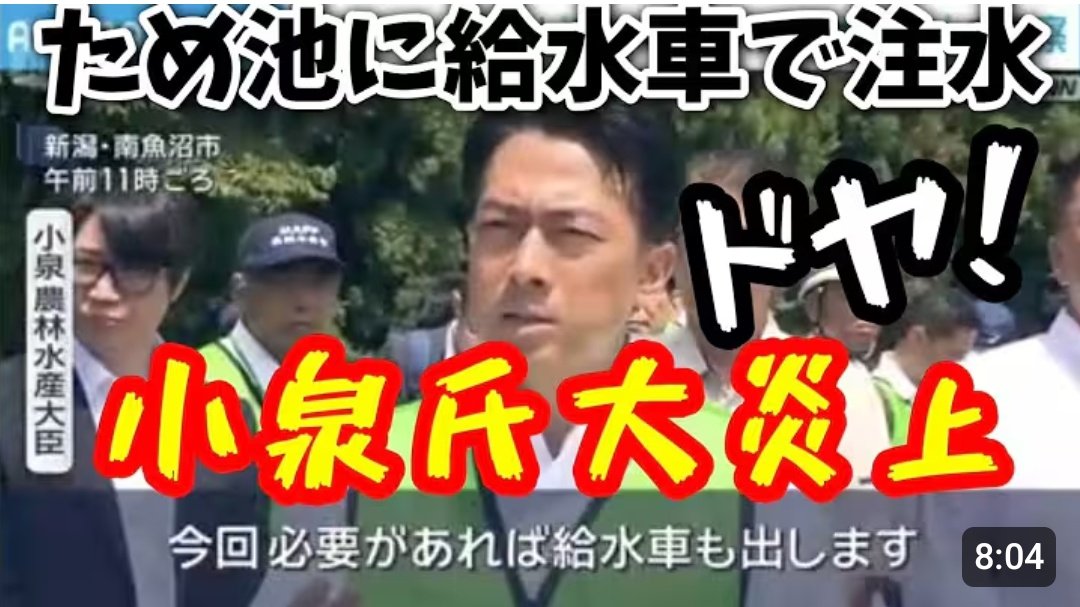 こういう扇動動画に対処しないと日本の民主主義終わる。動画にもXのコミュニティノート機能つけれたらいいのに。

小泉ため池問題