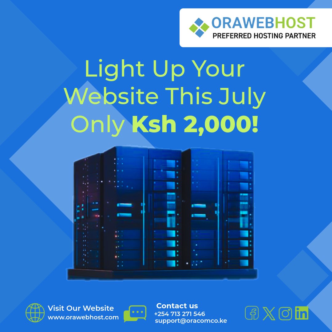 Web Hosting at Just Ksh 2,000! No hidden fees. No stress. Just fast, secure hosting for your website. Ready to go live? We’ve got you. #BBNaija #BLACKPINK_DEADLINE #gangłysego #firstdatesgr