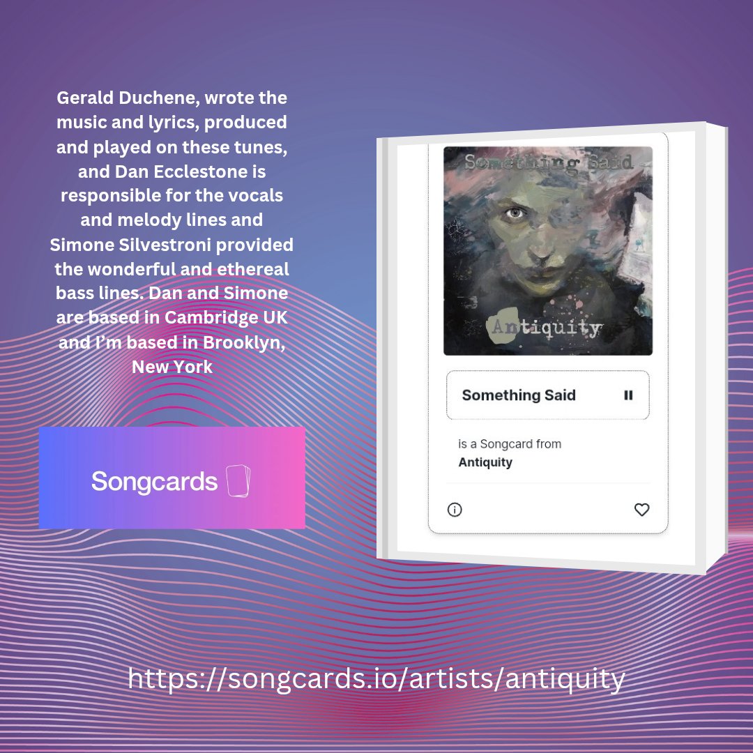 Indie Music Lift ( Music Promoter) (@neomusic7) on Twitter photo IndieMusicLift's Card of the Day pickSomething Said by Antiquity
Listen via link in the bio of <a href="/unlockyoursound/">Christopher Carvalho</a>
songcards.io/artists/antiqu…
For Music distribution services visit StreamOnDistro <a href="/streamondistro/">Streamondistro (music distributor)</a>
#songcards #proofoffan #artistspotlight #fypmusic IndieMusicLift's Card of the Day pickSomething Said by Antiquity
Listen via link in the bio of <a href="/unlockyoursound/">Christopher Carvalho</a>
songcards.io/artists/antiqu…
For Music distribution services visit StreamOnDistro <a href="/streamondistro/">Streamondistro (music distributor)</a>
#songcards #proofoffan #artistspotlight #fypmusic