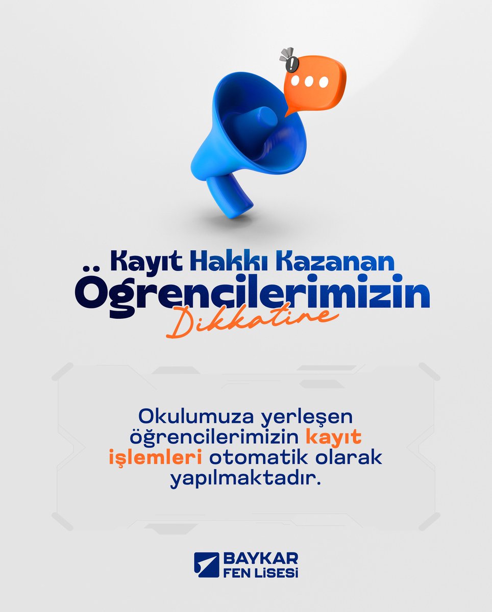 📄 Bilgilendirme Süreci Nasıl İşleyecek?

Velilerimizin linkteki formu doldurmaları yeterlidir. 👇🏻

🔗 forms.gle/92dNRbdAYh5syN…

Formu dolduran velilerimiz, kısa süre içinde kurulacak Veli Bilgilendirme Gruplarına dahil edilecektir.

Duyurularımızı takipte kalmanızı rica ederiz.