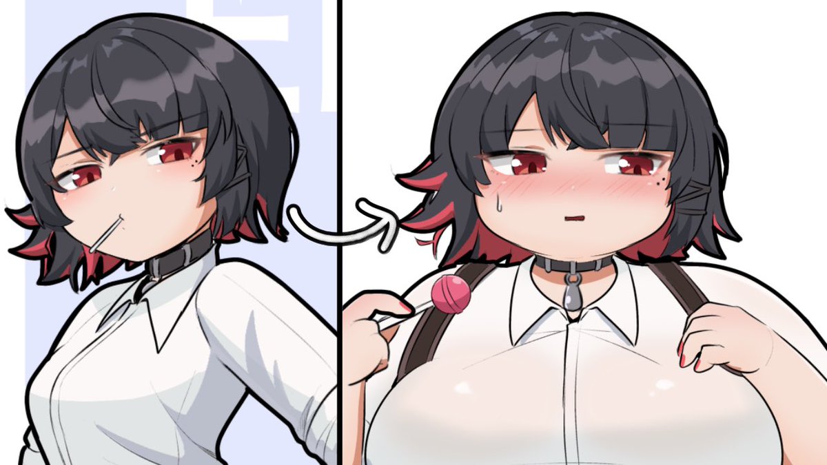 ファンボにエレン・ジョーのぽっちゃり化イラストを公開しました！
90kgくらいにしてみました