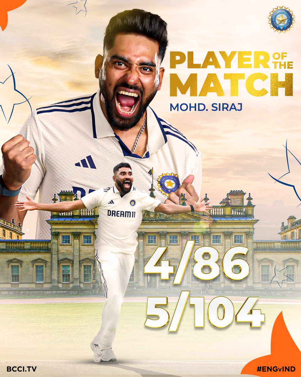 upendra_inext's tweet image. Well played India💪 🇮🇳

#ENGvIND #ENGvINDTest 
#OvalTest #Siraj #TestCricket #ENGvsIND #TeamIndia