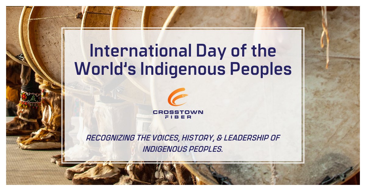 CrosstownFiber's tweet image. Happy #WorldIndigenousPeoplesDay!

As we expand #DigitalInfrastructure, we recognize the history, voices, and leadership of Indigenous communities.

Progress means building #CommunityConnectivity with respect, intention, and inclusion.

#CrosstownFiber
