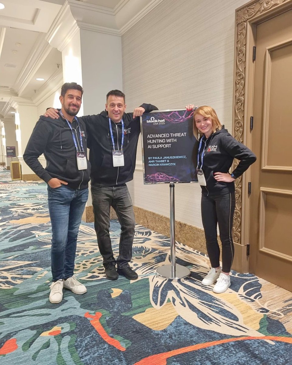 CQURE Academy (@cqureacademy) on Twitter photo LIVE from <a href="/BlackHatEvents/">Black Hat</a> USA 2025 👀
Our experts, <a href="/PaulaCqure/">Paula Januszkiewicz</a>, <a href="/Amr_Thabet/">Amr Thabet</a> and Marcin Krawczyk, are crushing the second training session in Vegas right now!
Shoutout to everyone joining us in the classroom! 🙌
#BlackHat2025 #TeamCQURE #BHUSA LIVE from <a href="/BlackHatEvents/">Black Hat</a> USA 2025 👀
Our experts, <a href="/PaulaCqure/">Paula Januszkiewicz</a>, <a href="/Amr_Thabet/">Amr Thabet</a> and Marcin Krawczyk, are crushing the second training session in Vegas right now!
Shoutout to everyone joining us in the classroom! 🙌
#BlackHat2025 #TeamCQURE #BHUSA
