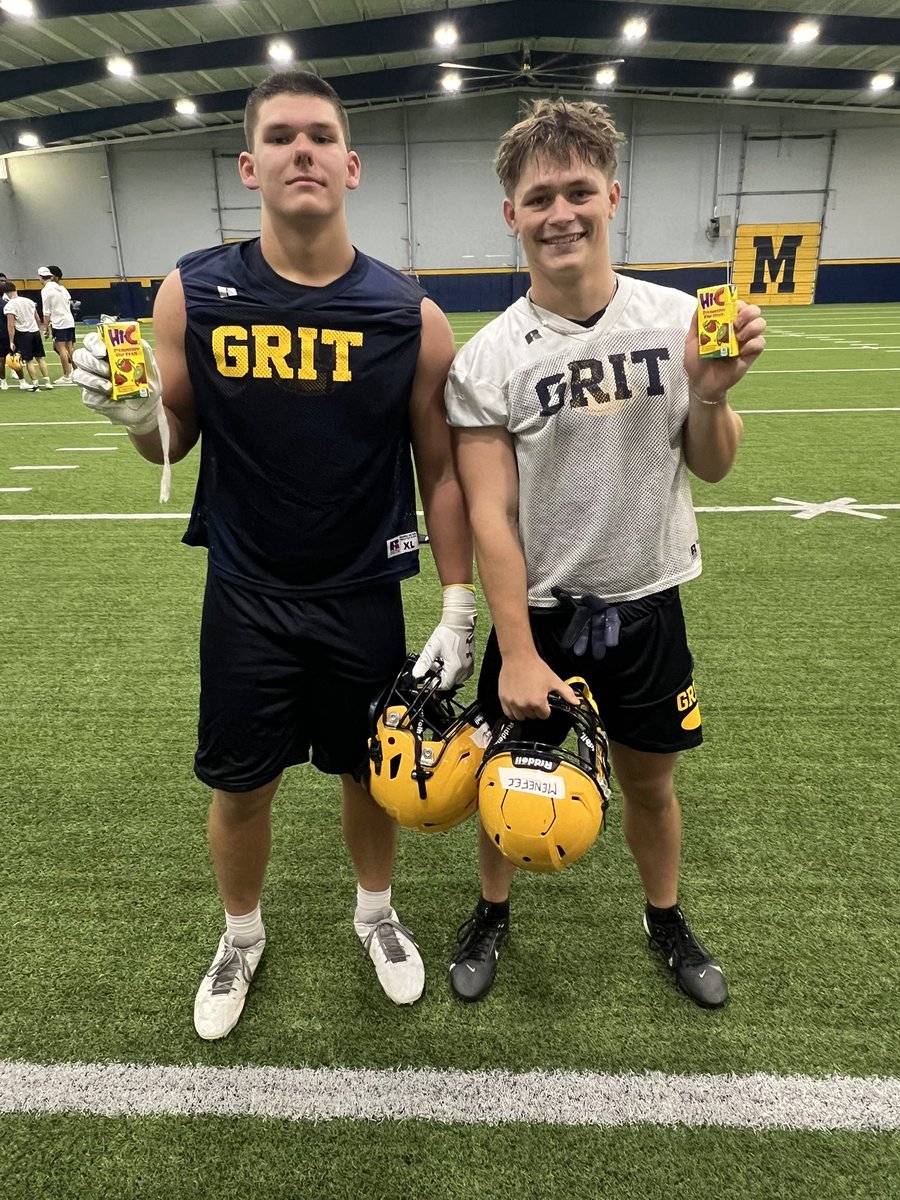 Coach Nate Leonard, M.Ed. (@coachleonardtx) on Twitter photo One of the best DAY 1s I’ve been around!
Juice Box Guyz of the Day 🧃
JR LB Cason White (<a href="/Cason_White44/">Cason White</a>)
SR RB Gavin Menefee (<a href="/Gavin_M9/">Gavin Menefee</a>)
These dudes brought the JUICE today!
#COE
#GRIT
#GoldStandard One of the best DAY 1s I’ve been around!
Juice Box Guyz of the Day 🧃
JR LB Cason White (<a href="/Cason_White44/">Cason White</a>)
SR RB Gavin Menefee (<a href="/Gavin_M9/">Gavin Menefee</a>)
These dudes brought the JUICE today!
#COE
#GRIT
#GoldStandard