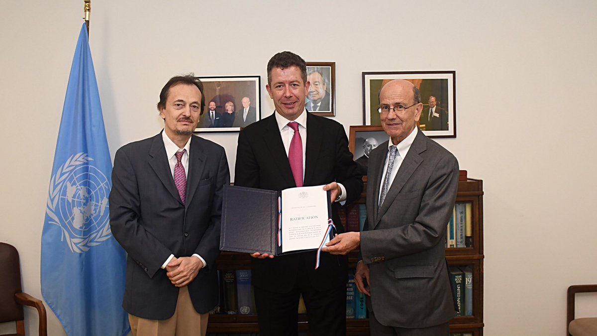 Luxembourg at the UN🇱🇺🇺🇳 (@luxembourgun) on Twitter photo On 29 July 2025 Amb Maes deposited Luxembourg’s instrument of ratification of the Agreement under the <a href="/UN/">United Nations</a> Convention on the Law of the Sea on the Conservation and Sustainable Use of Marine Biological Diversity of Areas beyond National Jurisdiction, also known as the #BBNJ Treaty On 29 July 2025 Amb Maes deposited Luxembourg’s instrument of ratification of the Agreement under the <a href="/UN/">United Nations</a> Convention on the Law of the Sea on the Conservation and Sustainable Use of Marine Biological Diversity of Areas beyond National Jurisdiction, also known as the #BBNJ Treaty