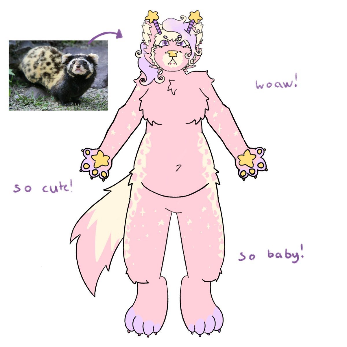 krisdeltagoon's tweet photo. A colourful and whimsical fursona had been attempted to be made. She's cute! I'm definitely still thoroughly working on her design though I don't love the colours https://t.co/Rnvcav4HAp
