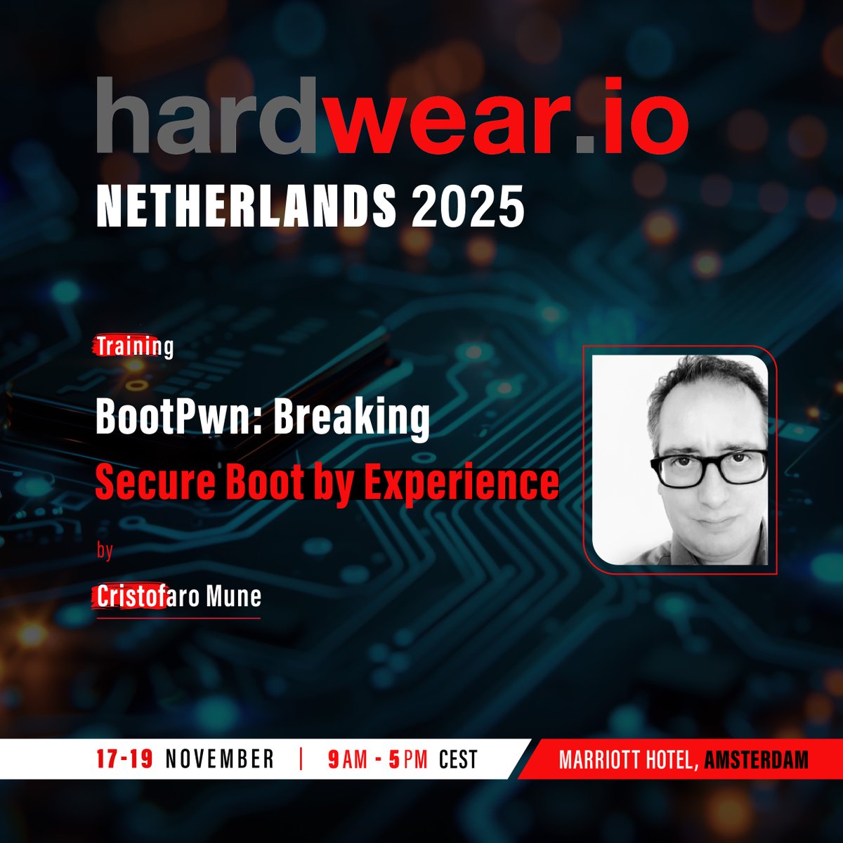 hardwear.io (@hardwear_io) on Twitter photo #SecureBoot is supposed to keep your devices safe—like making sure only your keys can start your car. 🧐 But what if someone figures out a way to hotwire it?
Join <a href="/pulsoid/">Cristofaro Mune</a> at #hw_ioNL2025 to learn how attackers do this in the real world with #BootPwn
👉 hardwear.io/netherlands-20… #SecureBoot is supposed to keep your devices safe—like making sure only your keys can start your car. 🧐 But what if someone figures out a way to hotwire it?
Join <a href="/pulsoid/">Cristofaro Mune</a> at #hw_ioNL2025 to learn how attackers do this in the real world with #BootPwn
👉 hardwear.io/netherlands-20…