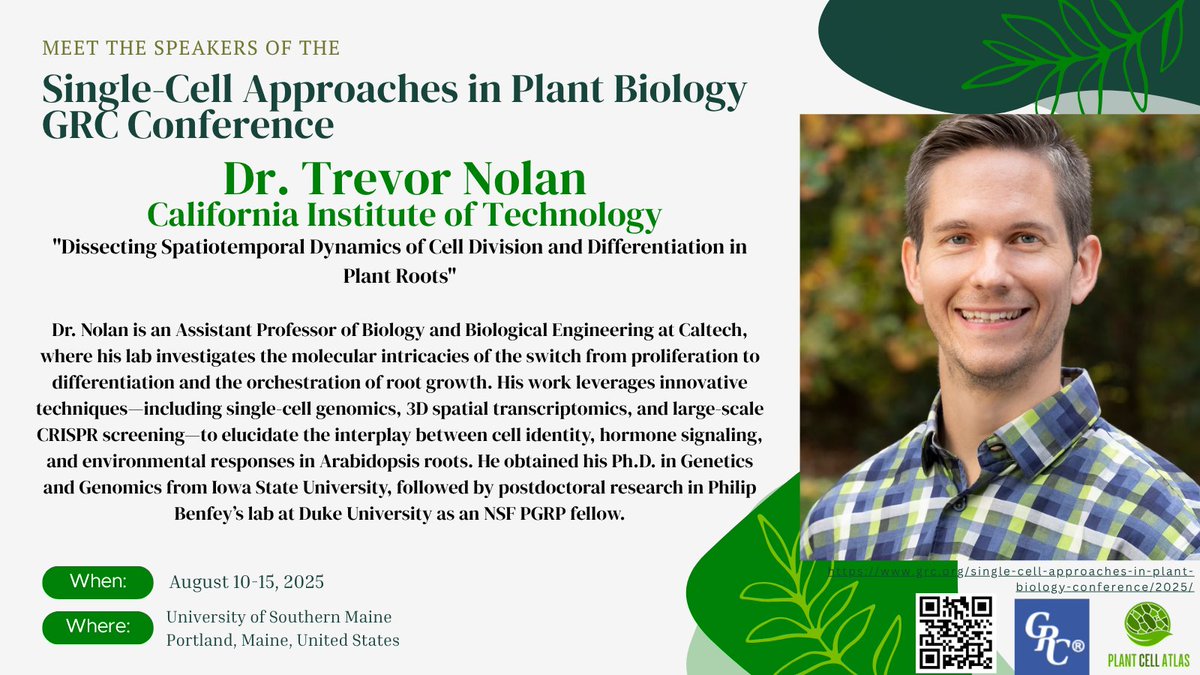 August is GRC month!  

Meet The Speakers of the Single-Cell Approaches in Plant Biology Gordon Research Conference! 

To Learn More About Dr. Nolan's Research: trevornolan.science