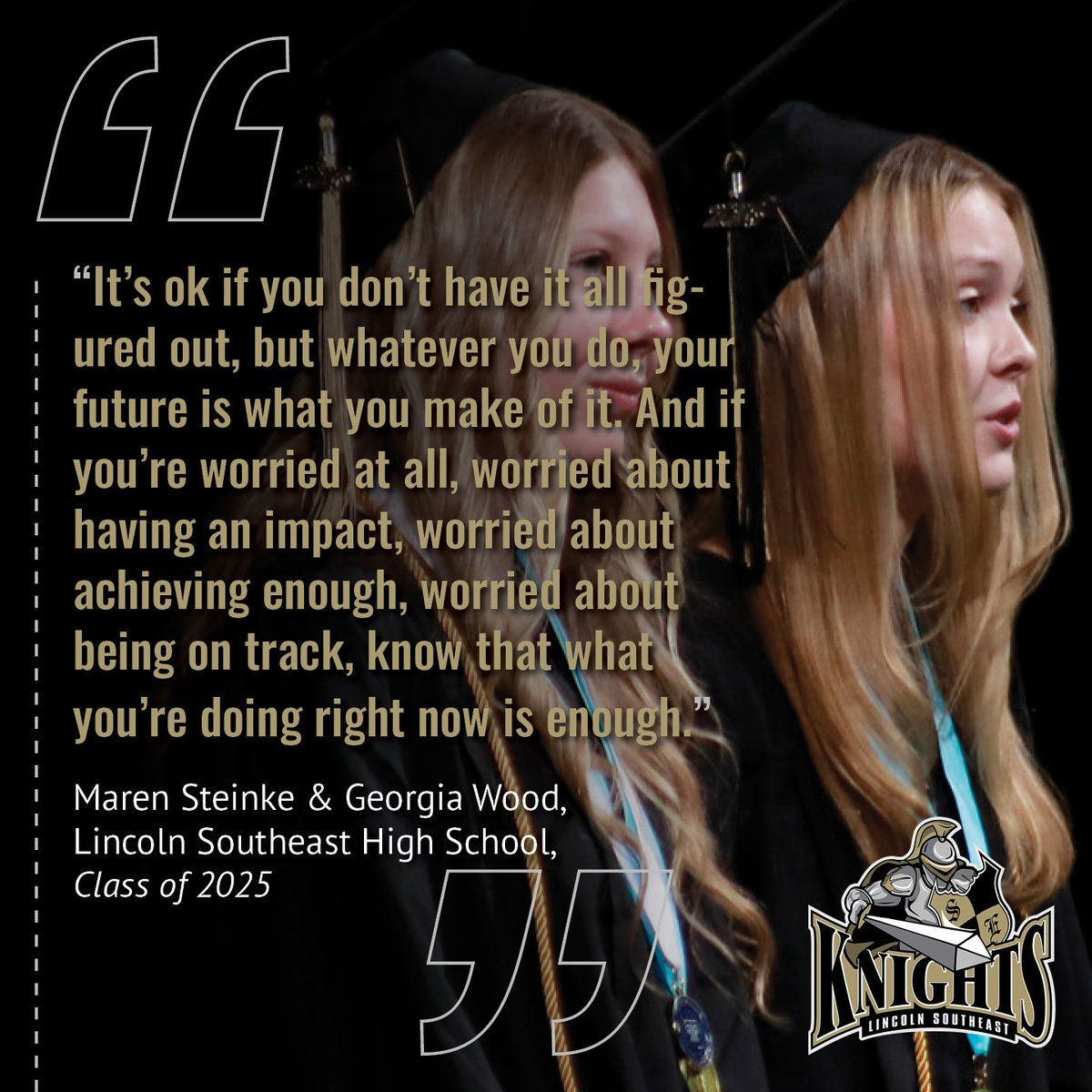 Happy Monday, everyone! The anticipation of a new school year can be a little overwhelming. That's why we love our #MondayMotivation today from 2025 <a href="/lsehs/">Lincoln Southeast HS</a> graduates Maren and Georgia - what you're doing right now is enough! ✨️ #LPSProud