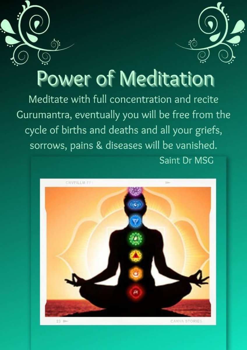 Even when life feels dark, don’t give up. Saint MSG says Meditation helps build strength and peace. Your life is valuable. Keep going—better days are ahead. #DefeatNegativity #MondayMotivation
