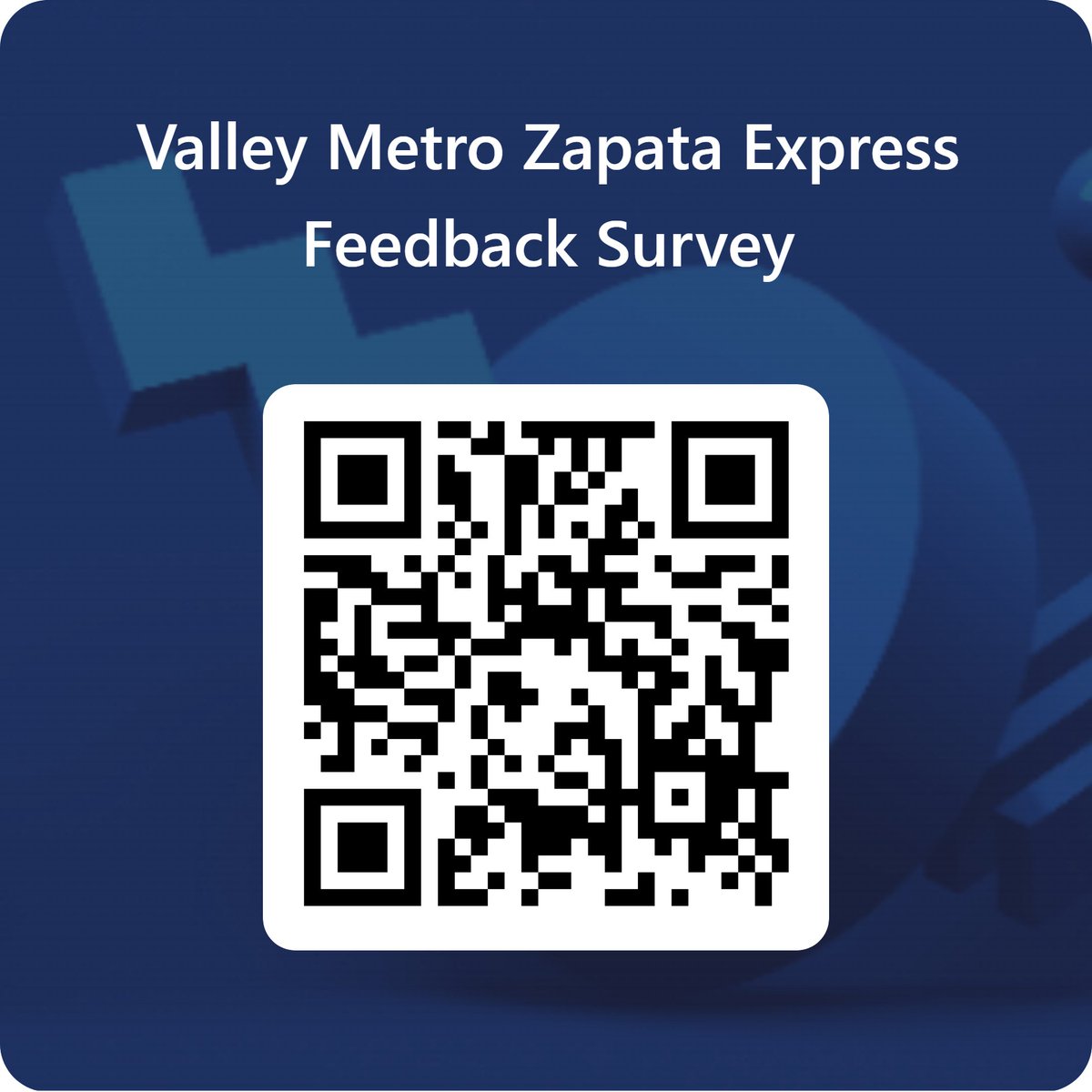 ValleyMetroRGV's tweet photo. 🚍 Ridden Zapata Express? We want your feedback! 💬
Help us improve by taking this quick survey 👉 https://t.co/g0cLaOM2bE
Thanks for riding with us — your journey matters! 💛
#ZapataExpress #YourVoiceMatters #TransitSurvey https://t.co/KtIIBX9Cus