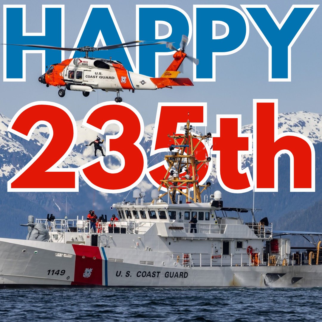 RCTAASupport's tweet image. Happy Birthday to America&apos;s oldest seagoing service -- the U.S. Coast Guard! For 235 years, Coast Guardsmen have ensured our safety effectively by protecting our coasts and ports. We appreciate all Coast Guardsmen past and present!