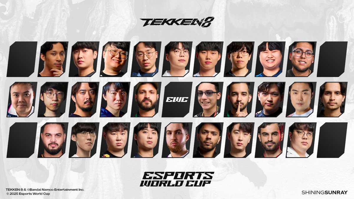 ShiningSunray (Open for Work) (@shining_sunray) on Twitter photo EVO 2025 was definitely a blast! We are welcoming 4 more fighters in the roster!
Let's welcome <a href="/eyemusician_TK/">T1 | EyeMusician</a>, <a href="/tekkenchanel/">DRX CHANEL</a>, <a href="/KiraKira22tk/">BDS | KiraKira</a>, and <a href="/HafizTanveerTK/">Twis | Hafiz Tanveer</a> to our players vying to be Tekken 8 EWC Champ!
4 more will be added in EWC 2025's Tekken 8 LCQ!
#TEKKEN8 #EWC2025 EVO 2025 was definitely a blast! We are welcoming 4 more fighters in the roster!
Let's welcome <a href="/eyemusician_TK/">T1 | EyeMusician</a>, <a href="/tekkenchanel/">DRX CHANEL</a>, <a href="/KiraKira22tk/">BDS | KiraKira</a>, and <a href="/HafizTanveerTK/">Twis | Hafiz Tanveer</a> to our players vying to be Tekken 8 EWC Champ!
4 more will be added in EWC 2025's Tekken 8 LCQ!
#TEKKEN8 #EWC2025