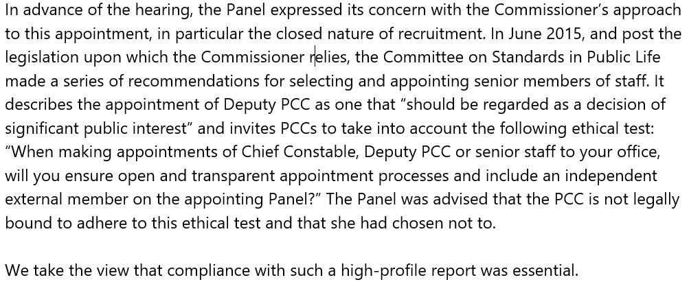 Suzanne Audrey (@audreysuzanne) on Twitter photo Kevin Slocombe, Deputy PCC:
view.officeapps.live.com/op/view.aspx?s…
Panel
-expressed its concern with the Commissioner’s approach to this appointment
-will be asking the Commissioner to report on activities of the Deputy PCC & outcomes of work he has undertaken on a regular basis
<a href="/andrewtlynch/">Andrew Lynch</a> Kevin Slocombe, Deputy PCC:
view.officeapps.live.com/op/view.aspx?s…
Panel
-expressed its concern with the Commissioner’s approach to this appointment
-will be asking the Commissioner to report on activities of the Deputy PCC & outcomes of work he has undertaken on a regular basis
<a href="/andrewtlynch/">Andrew Lynch</a>