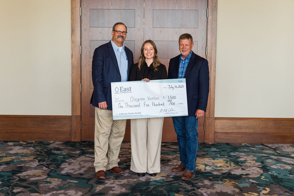 TAMU Department of Rangeland, Wildlife & Fisheries (@tamurwfm) on Twitter photo RWFM doctoral student Cheyenne Voorhies took home the People’s Choice Award at the Three Minute Thesis competition hosted by the East Foundation & <a href="/texaswildlife/">Texas Wildlife Assoc</a>. Her work aims to generate a comprehensive understanding of how feral swine impact rangeland cattle operations. RWFM doctoral student Cheyenne Voorhies took home the People’s Choice Award at the Three Minute Thesis competition hosted by the East Foundation & <a href="/texaswildlife/">Texas Wildlife Assoc</a>. Her work aims to generate a comprehensive understanding of how feral swine impact rangeland cattle operations.