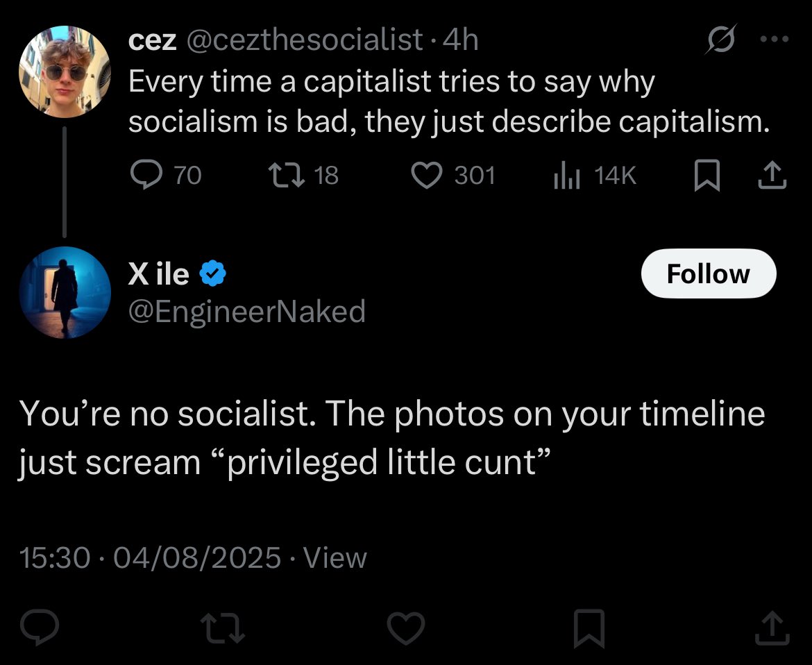 Only ugly people can be poor.