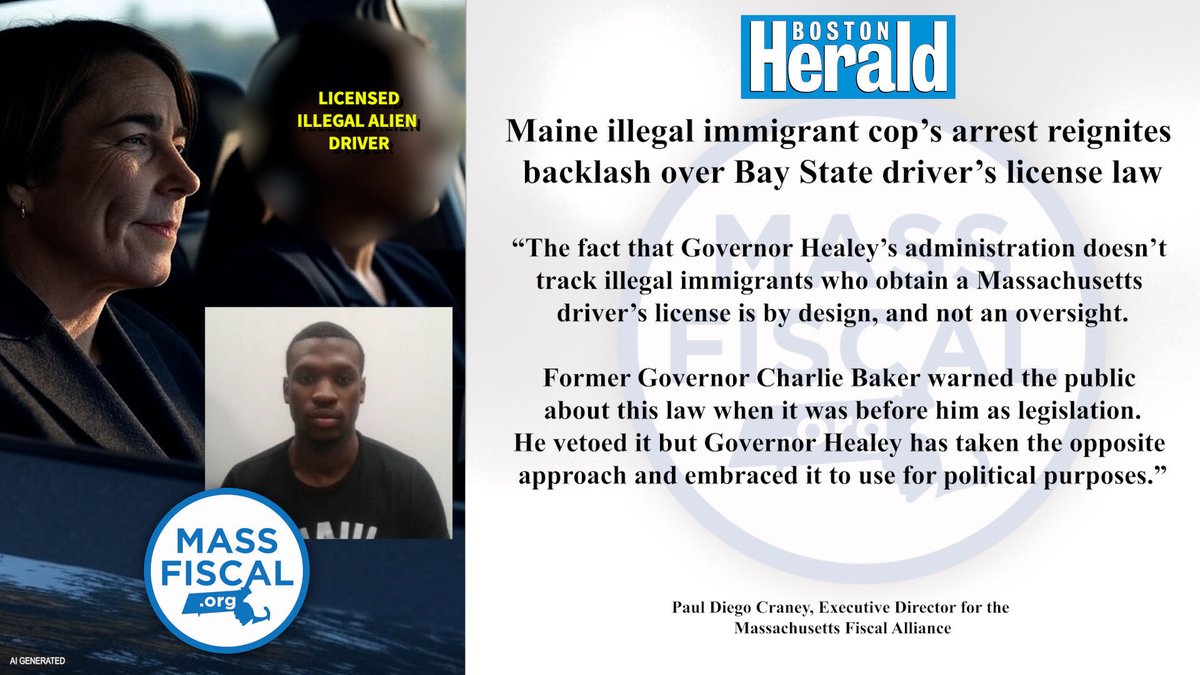 🚨 A Massachusetts driver’s license helped an illegal immigrant get hired as a cop in Maine. ICE arrested him after he tried to buy a gun.

⚠️ This isn’t an oversight, it’s by design.

Gov. Healey fully embraced the law. Now we’re seeing the fallout. 👇