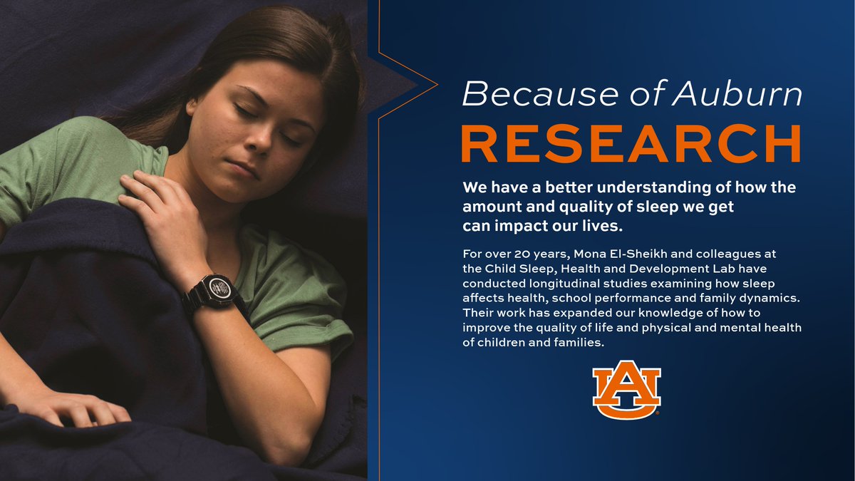 Auburn Research & Economic Development (@auburnresearch) on Twitter photo Because of Auburn Research... We have a better understanding of how the amount and quality of sleep we get can impact our lives. Because of Auburn Research... We have a better understanding of how the amount and quality of sleep we get can impact our lives.