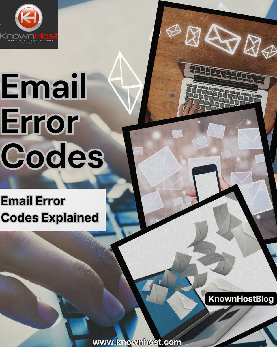 KnownHost's tweet image. What are email error codes? What do email error codes mean? What can I do to overcome email errors? Get the answers to all these questions about email error codes, and more, with this straightforward, plain English explanation.
#errorcodes
#meaning
zurl.co/bzt6C