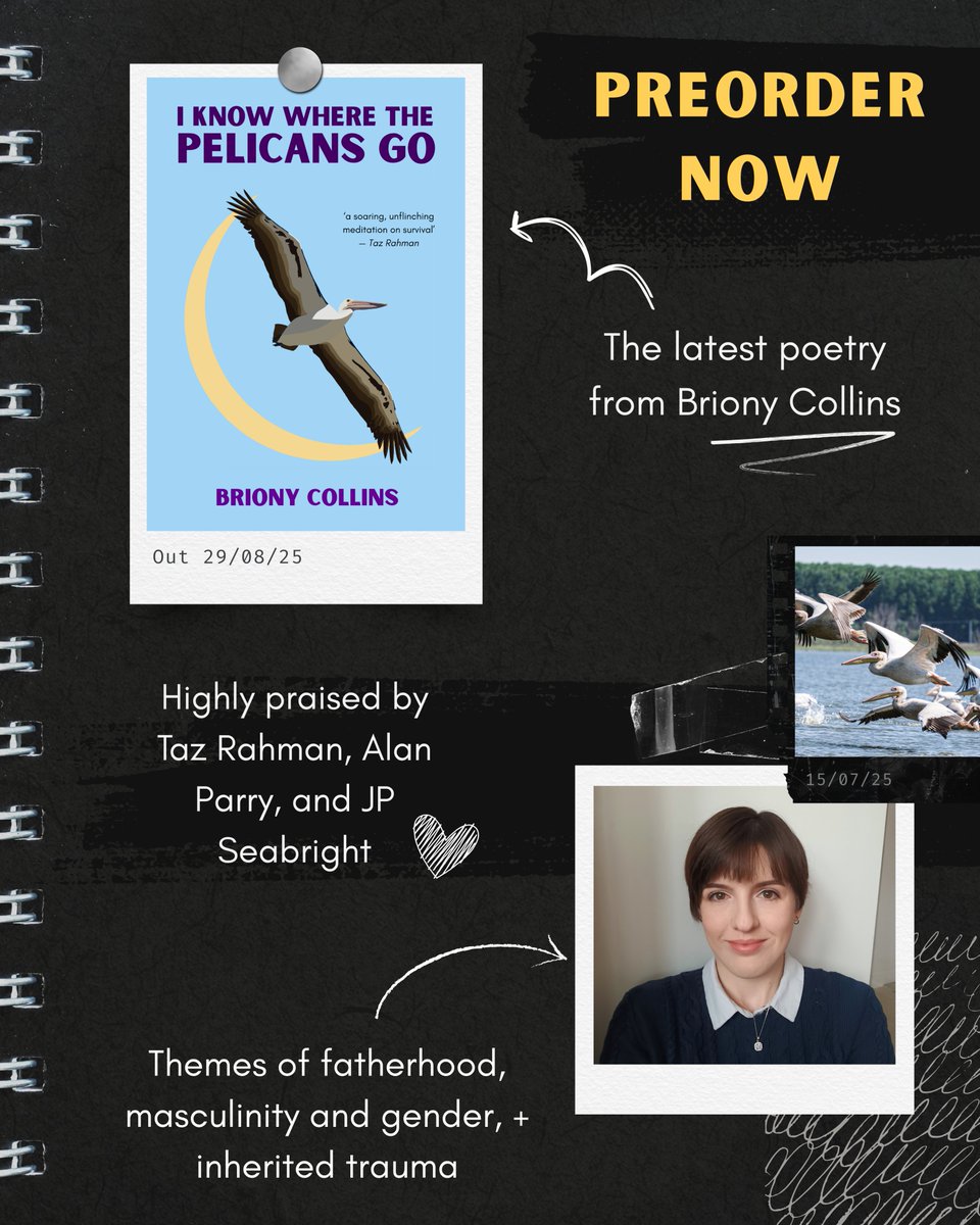Atomic Bohemian (@atomicbohemian) on Twitter photo 🌊PREORDER NOW🪶
I Know Where the Pelicans Go by Briony Collins is a visceral, soaring dissection of fatherhood and inherited trauma that shows another side of Collins through a fresh poetic style. Link in bio!
atomicbohemian.com 🌊PREORDER NOW🪶
I Know Where the Pelicans Go by Briony Collins is a visceral, soaring dissection of fatherhood and inherited trauma that shows another side of Collins through a fresh poetic style. Link in bio!
atomicbohemian.com