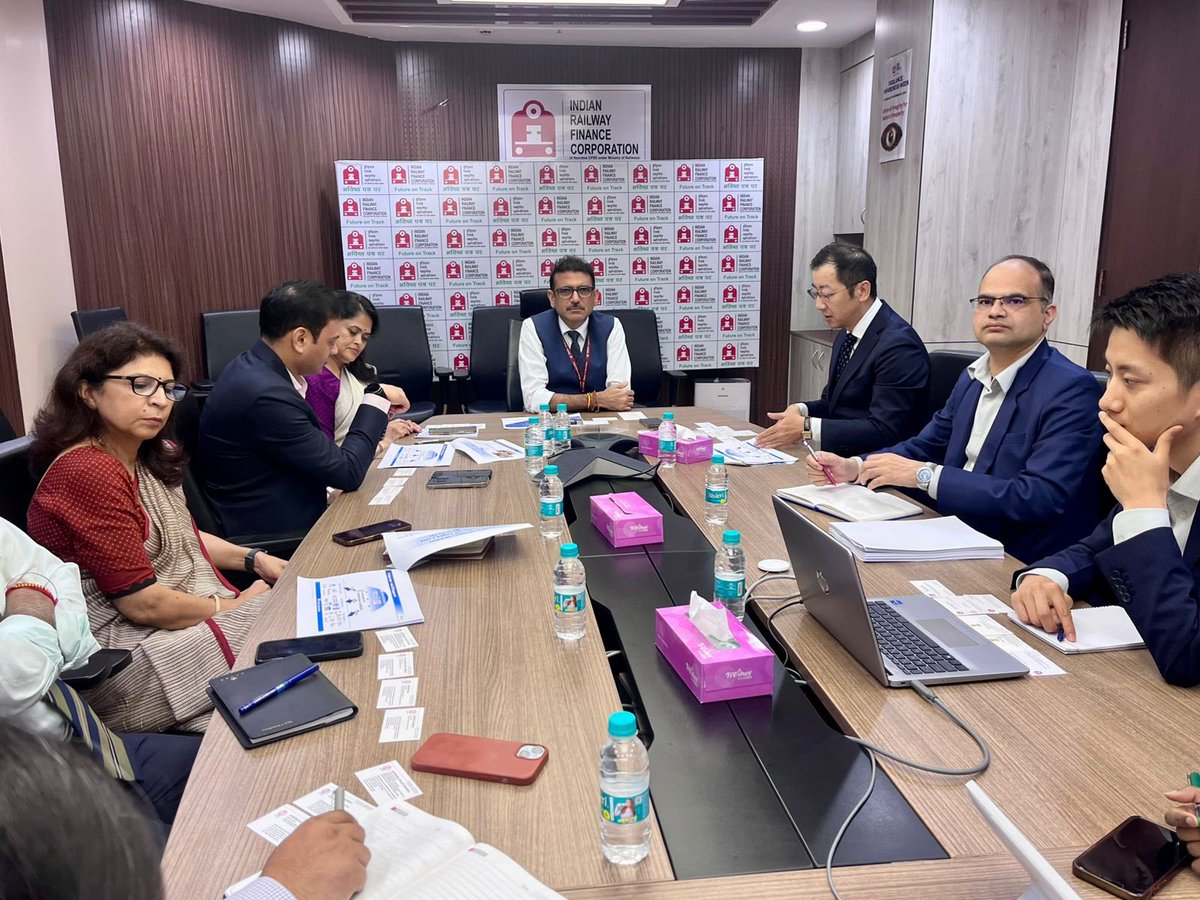 Engaging dialogue today between IRFC and the Japan Bank for International Cooperation (JBIC) team led by Mr Toshihiko (Toshi) Kurihara to explore deeper collaboration. Grateful for insights from Dr Vinayak Mishra, Kuroki Sota &amp; Rashi Doharey. 🇮🇳🤝🇯🇵 
@JapanInIndia <a href="/JapanAmbIndia/">ONO Keiichi, Ambassador of Japan</a>