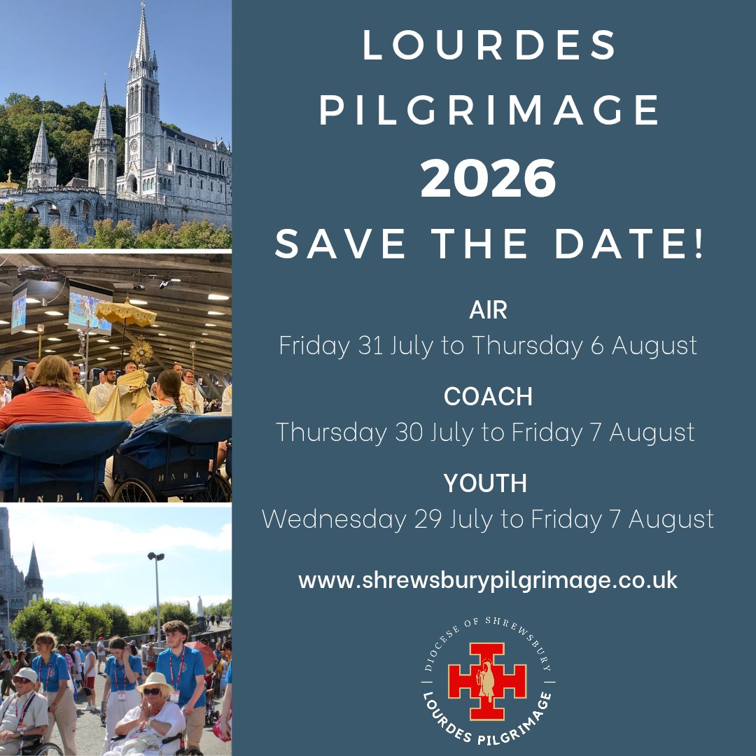 Diocese of Shrewsbury Lourdes (@dofs_lourdes) on Twitter photo It's never too early to start planning for next year!! Make sure you save the dates! 
#lourdes #pilgrimage #ourlady #stbernadette It's never too early to start planning for next year!! Make sure you save the dates! 
#lourdes #pilgrimage #ourlady #stbernadette