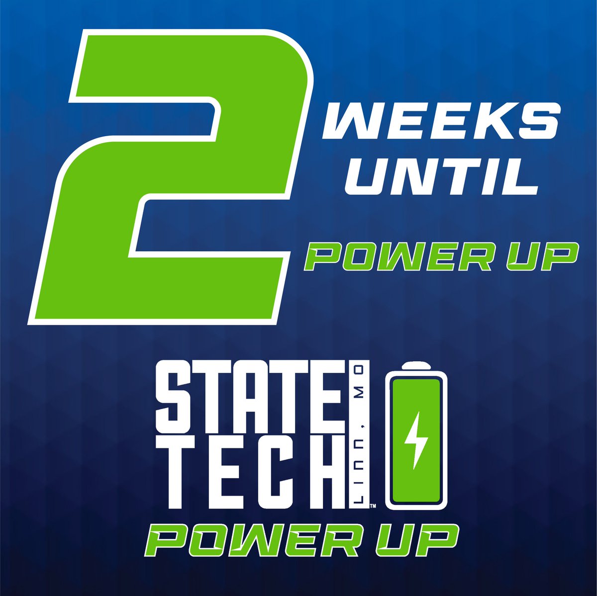 We are only 2 weeks away from Power Up! We can't wait to see everyone back on campus Monday, August 18th! #StateTechMo