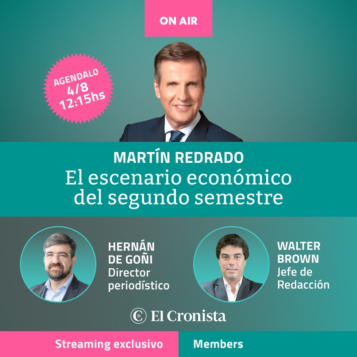 Hoy recibimos a <a href="/martinredrado/">Martín Redrado</a> para hablar del FMI, el dólar, la súper tasa y como sigue la economia
Los esperamos!