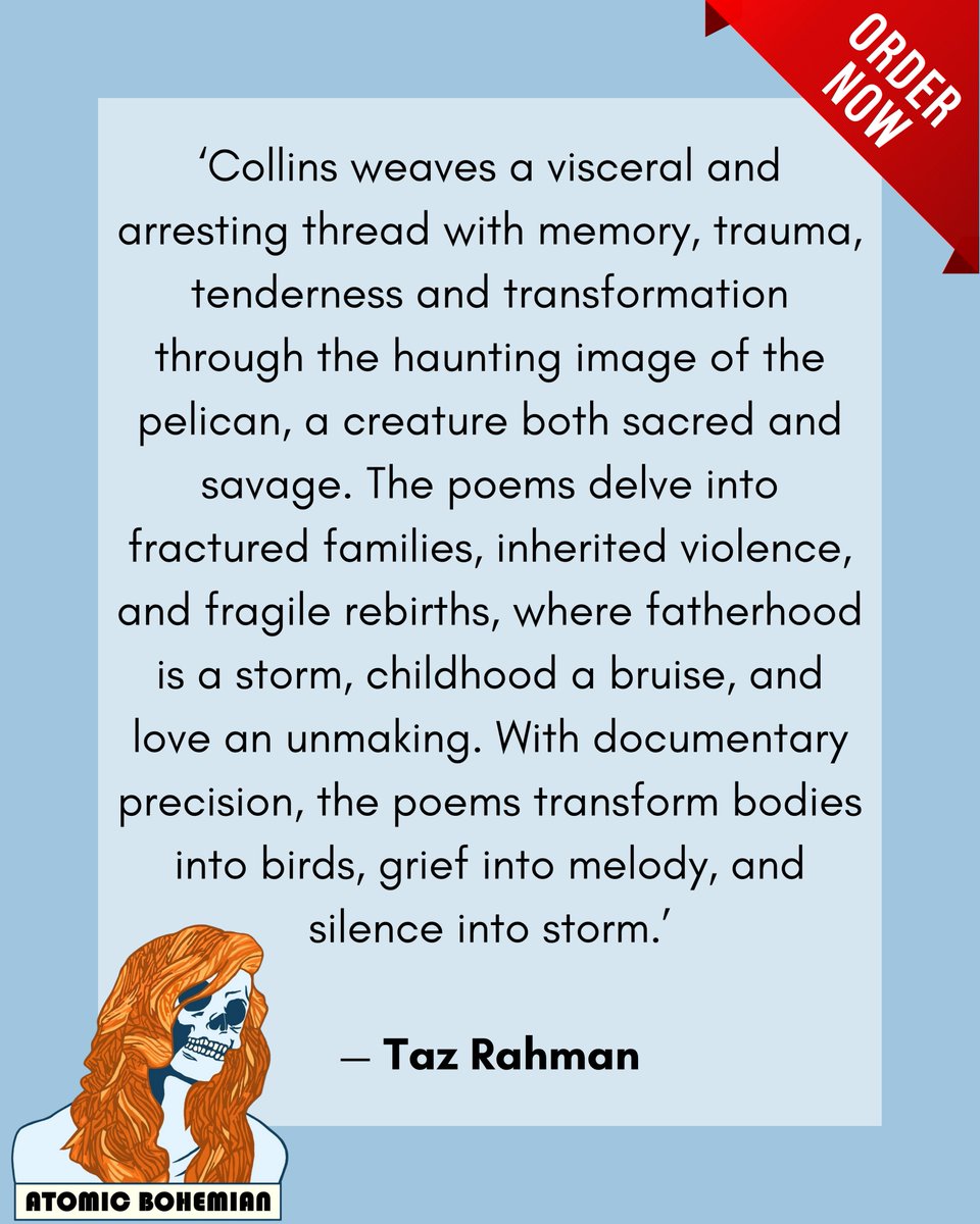 Atomic Bohemian (@atomicbohemian) on Twitter photo ADVANCE PRAISE FOR PELICANS ✨⬇️
PREORDER NOW: atomicbohemian.com ADVANCE PRAISE FOR PELICANS ✨⬇️
PREORDER NOW: atomicbohemian.com