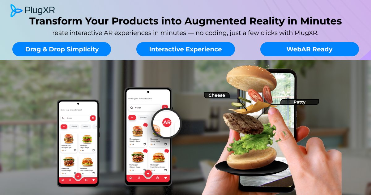 PlugXR's tweet image. Bring Your Menu to Life with AR — No Coding Needed!

#PlugXR is redefining product engagement with interactive WebAR experiences that are simple, fast, and app-free.
plugxr.com  

Book a Demo: calendly.com/plugxr/plugxr-…

#ARmenu #WebAR #FoodTech #XRforBusiness