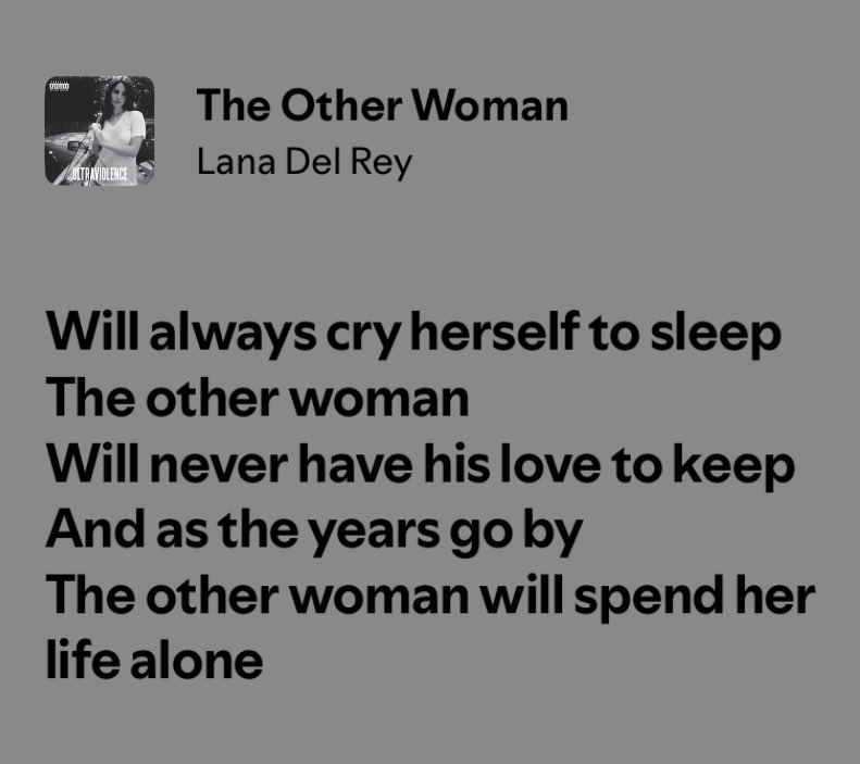 The other woman…