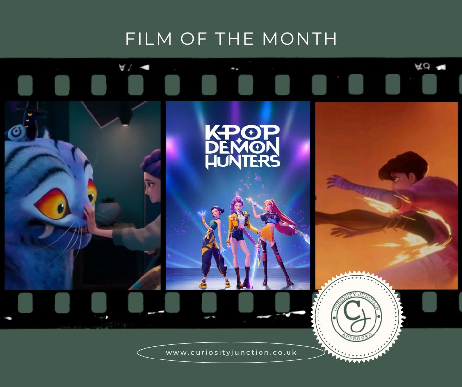 Our #FilmoftheMonth for July - #KPOPDemonHunters 🎬gets Curiosity Junctions #stampofapproval -  A vibrant, fun, punchy, musical adventure! The suprise summer smash for the month of July and teaming with k-pop numbers that stay in your head for days. #animation #netflix  #kpop