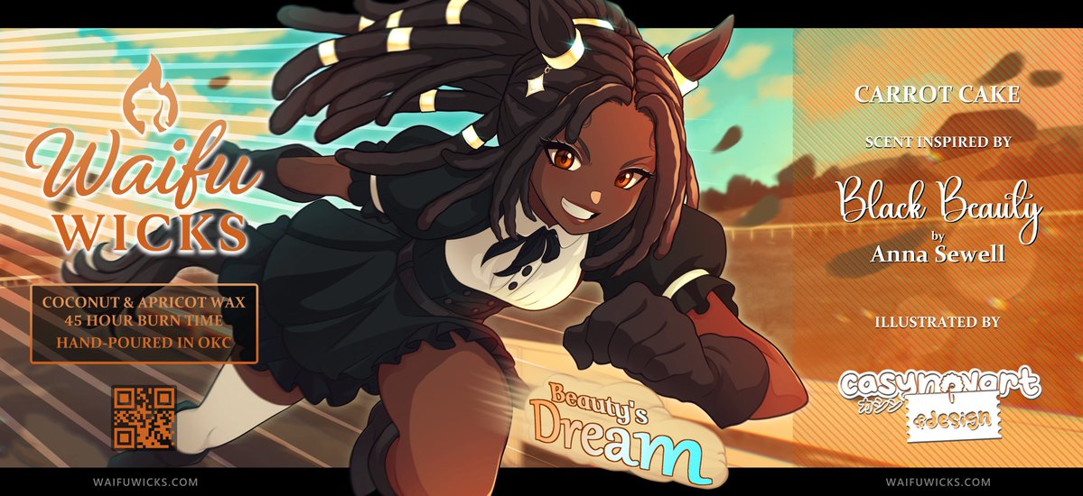 Waifu Wicks (@waifuwicks) on Twitter photo Fresh out the stable: our new carrot cake scent 🧁🐎 Inspired by spirited mares and literary legends.
Artwork again by the amazing <a href="/Casyn_ova/">casynova ♡ artdesign</a> ❤️🔥
Catch the ride 👉Waifuwicks.com Fresh out the stable: our new carrot cake scent 🧁🐎 Inspired by spirited mares and literary legends.
Artwork again by the amazing <a href="/Casyn_ova/">casynova ♡ artdesign</a> ❤️🔥
Catch the ride 👉Waifuwicks.com