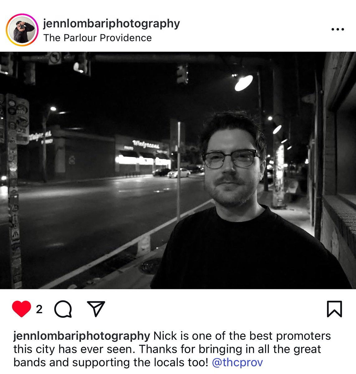 @jenn_lombari_stubborn_hearts has a great eye. As a photographer and for talent. Thanks for recognizing the good work this man @thcprov does. And how incredibly hard he works to bring some of the best live music and dance nights into Providence! 

📸: @jennlombariphotography