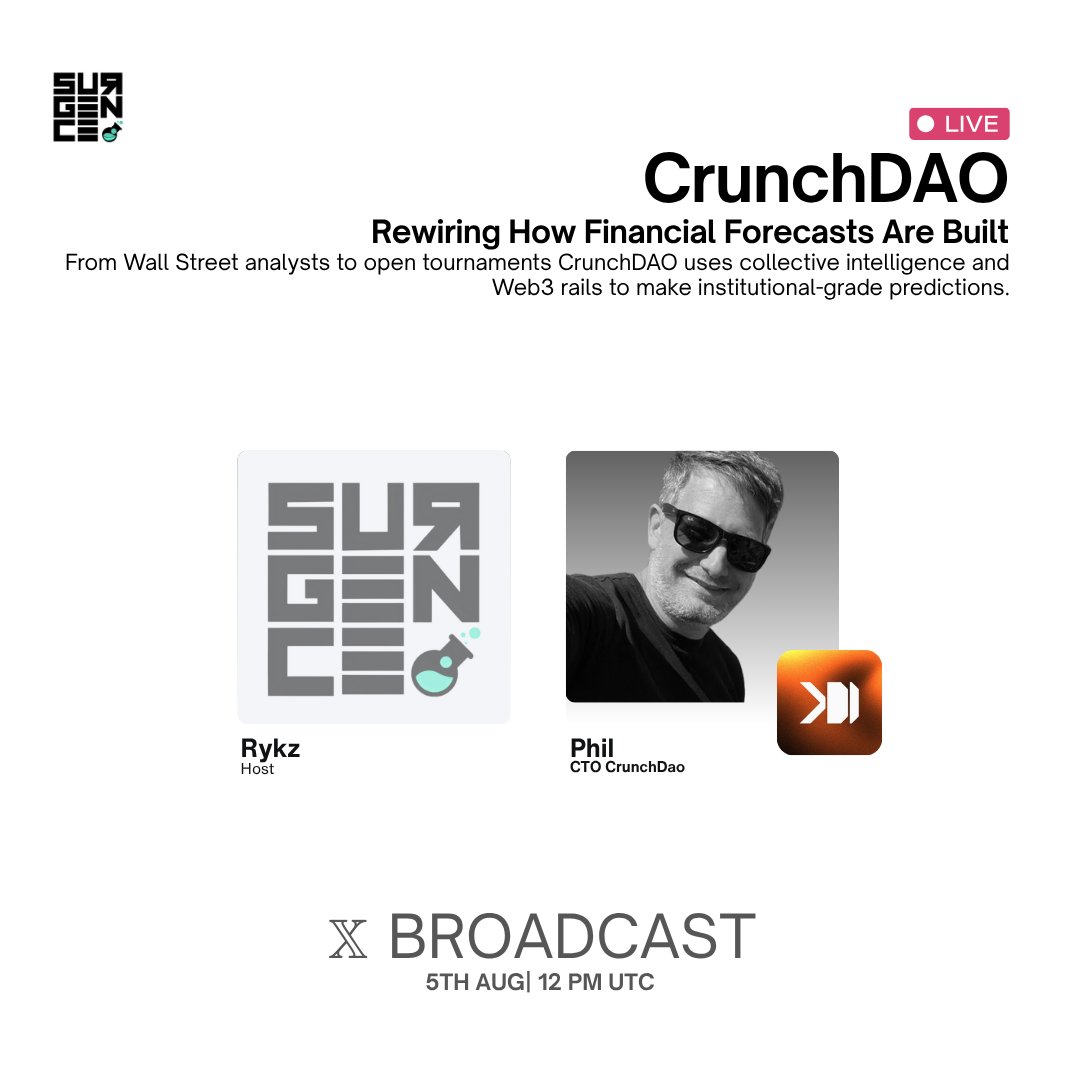 What if financial forecasting came from a global DAO of ML experts?

CrunchDAO turns raw talent into alpha, with weekly rewards, live model deployment, and buyback-powered tokenomics.

🗓 July 5TH| 12 PM UTC | Live on X

Join us live with <a href="/__scalar__/">Phil</a>, CTO <a href="/crunchDAO/">CrunchDAO 🧠</a>, as we unpack