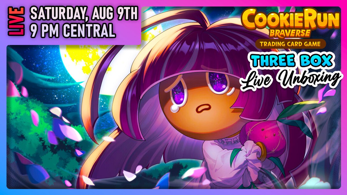 Maindeck Dan (@maindeckgames) on Twitter photo This weekend we will have THREE livestreams, so don't miss 'em!
Second is COOKIE RUN BRAVERSE! The #CookieRunTCG really surprised me, so let's open 3 boxes! It starts Saturday at 9 PM CT! <a href="/CRBraverseEN/">CookieRun: Braverse TCG (EN)</a>
🔗
youtube.com/live/cWhoNzU-_… This weekend we will have THREE livestreams, so don't miss 'em!
Second is COOKIE RUN BRAVERSE! The #CookieRunTCG really surprised me, so let's open 3 boxes! It starts Saturday at 9 PM CT! <a href="/CRBraverseEN/">CookieRun: Braverse TCG (EN)</a>
🔗
youtube.com/live/cWhoNzU-_…