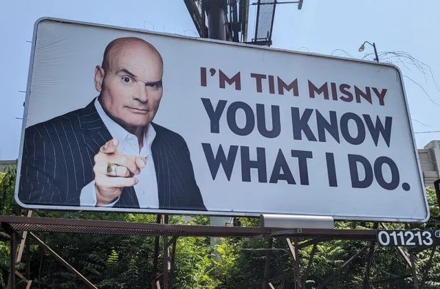 darcyserval's tweet image. In NW Ohio we had Tim Minsy and his billboards were so prolific and well known that they eventually just started devolving into this. I had one of the last ones staring at me through the window at my job at Subway