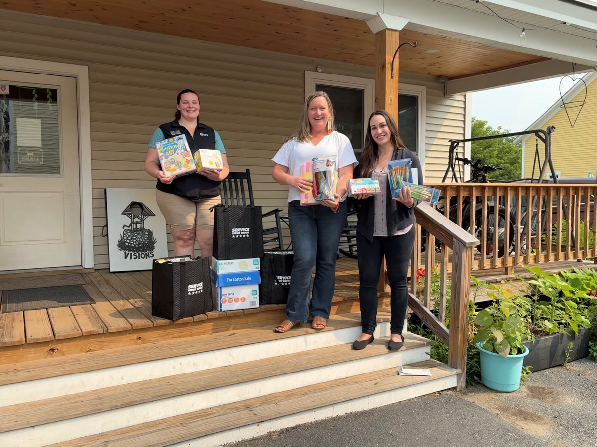 🤝 Throughout July, two of our branches hosted collection drives to benefit the Falmouth Service Center and Visions NH for Creative Housing Solutions!

😃 Our Falmouth branch collected 22 backpacks to support local students while our DHMC branch collected 150 office supplies!