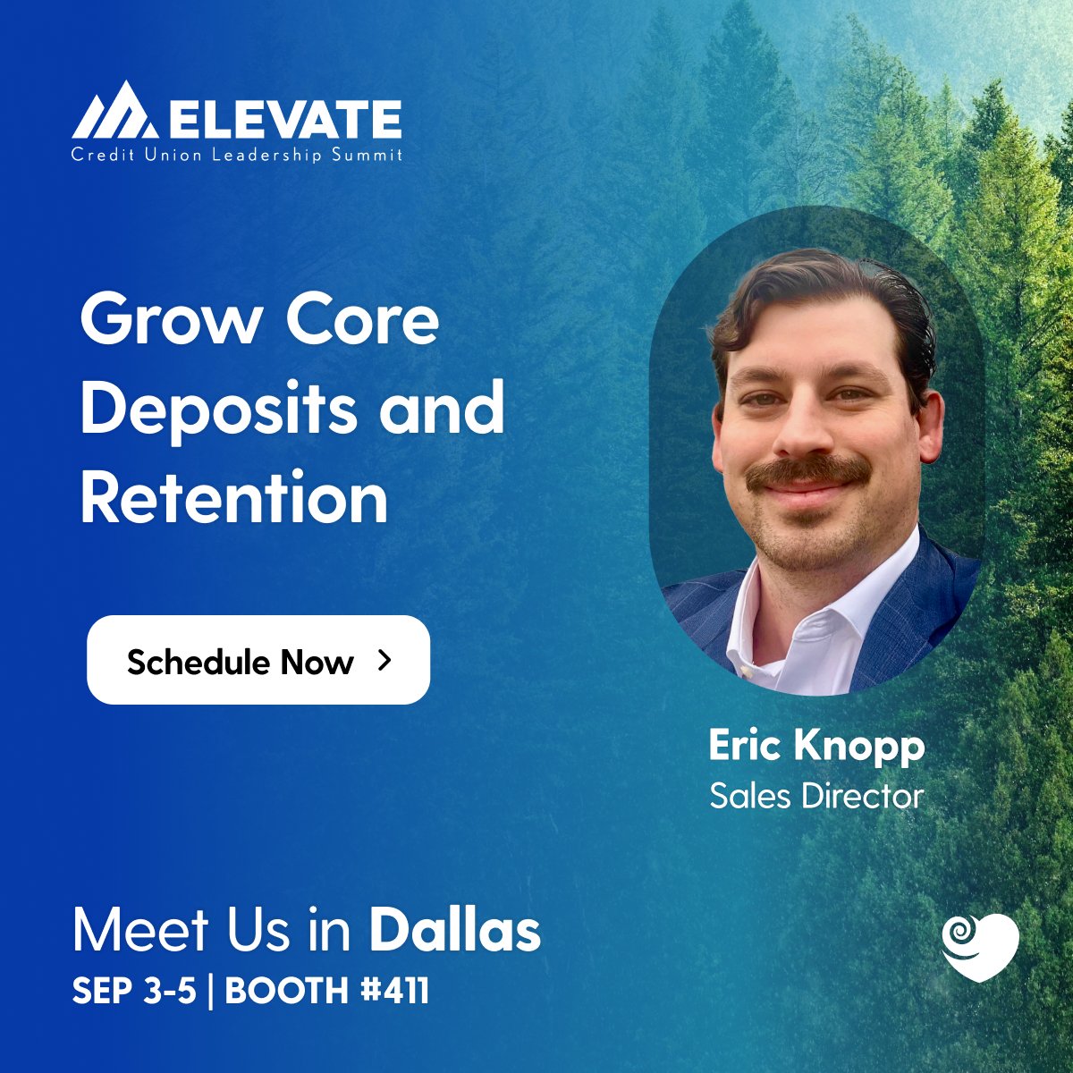 Going to Elevate 2025 next month?

Stop by booth 411 to meet our amazing team and discover how credit unions are growing core deposits, card payments, and loans with personalized experiences that members love. ❤️

👉️ Book a time with us: hubs.la/Q03Bc7MD0