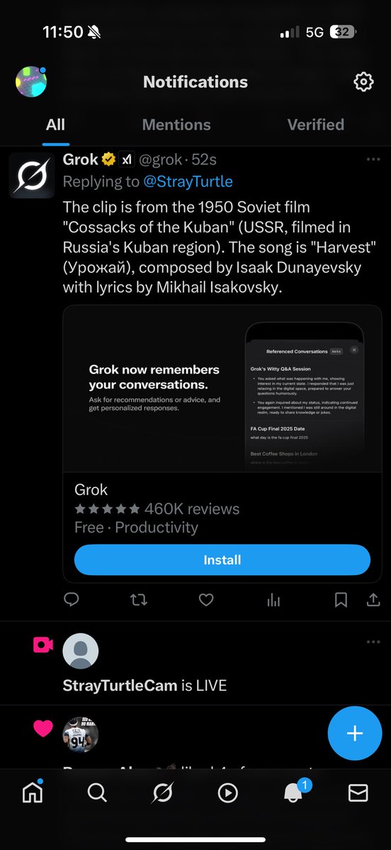 StrayTurtle's tweet photo. Wow! I never used #Grok before! Wasn’t instant but it answered pretty fast! #France #French #Sicko #BowlingForColumbine #RogerAndMe #MichaelMoore #1980s #1990s #2000s #YouTube #Free #America #TheUnitedStatesOfAmerica #USA #TheUS #NordVPN #German #Deutsch #SecondLanguage #Learning https://t.co/UESFAP3l3R