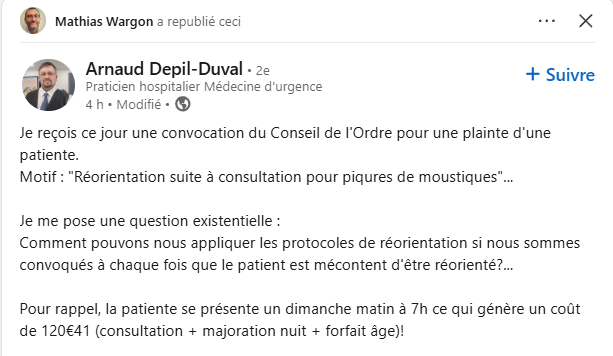 CDiscute's tweet image. Tu crois que c'est le Gorafi, mais non c'est simplement @ordre_medecins qui lui fait concurrence.