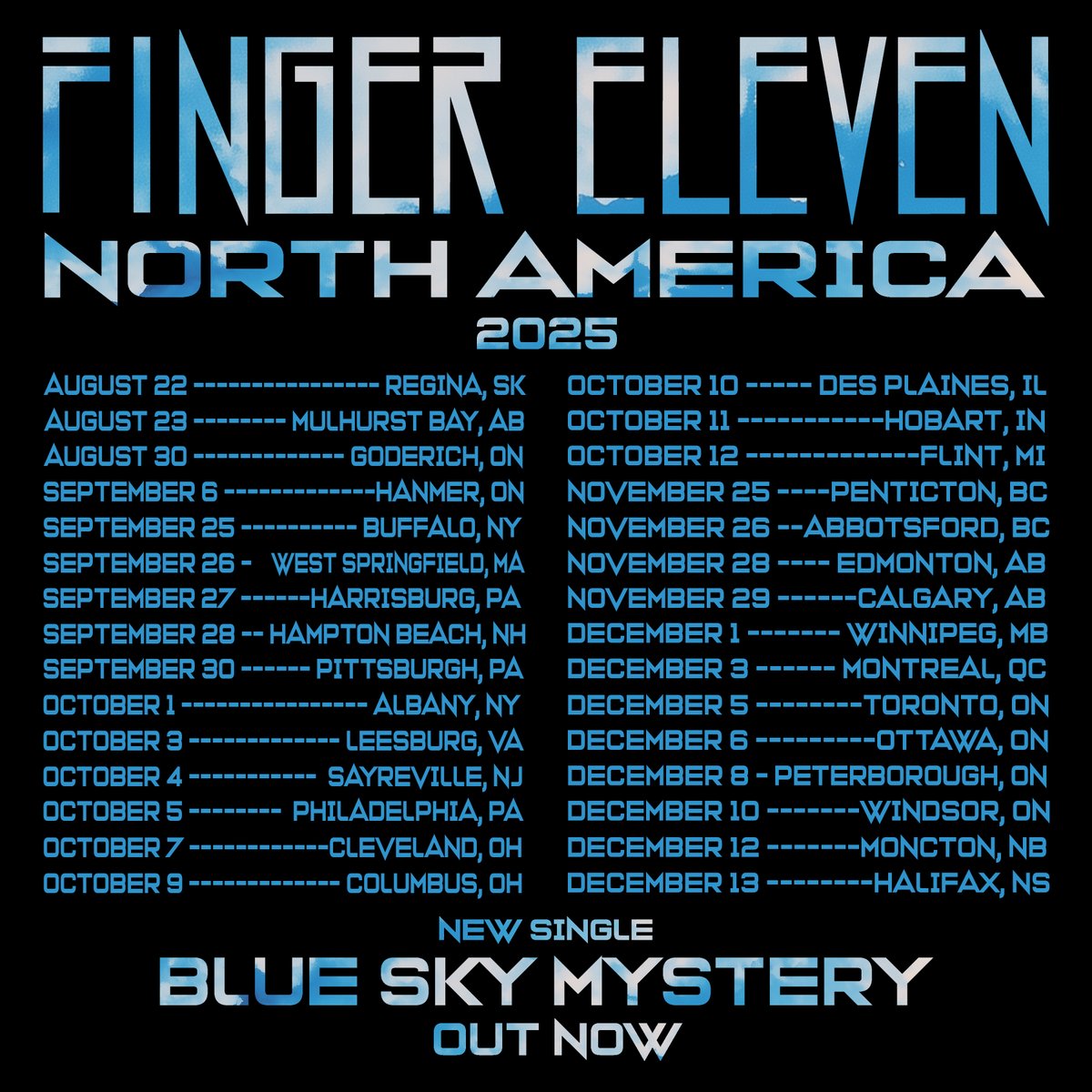 Finger_Eleven's tweet photo. On Sale Now!
Limited VIP Available
#live #alienantfarm #brknlove #headstones #teaparty #newmusic #blueskymystery https://t.co/wFeJygq8LT