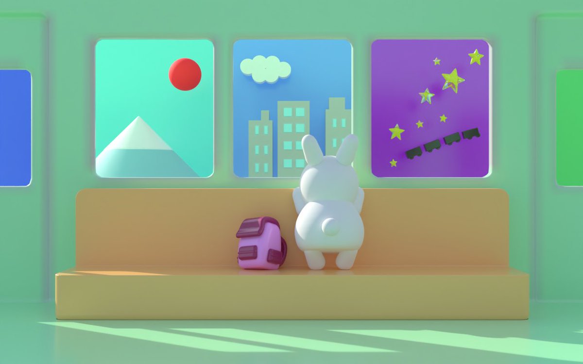 turutupi's tweet image. ライティング、2枚のうちどっちにしようか悩んだけど、やっぱりふわっと明るい方が良いよねぇ。暗い方がうさぎはハッキリするけど…うーん

窓の影が狙い通りに床に写って、とても満足(●︎´▽︎`●︎)

#womp
#MCAforKIDS