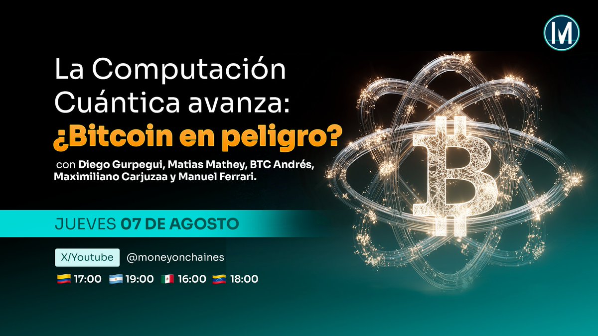 🚨 La amenaza de la Computación Cuántica parece ser un FUD que vuelve cada cierto a tiempo a #Bitcoin... 
pero… ¿estamos subestimando el riesgo?

En esta edición especial de #CharlasConSato, analizamos cómo estos avances podrían impactar la criptografía y la seguridad de