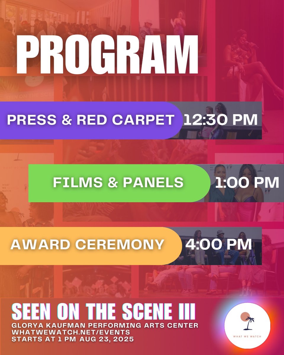 What We Watch ® (@wwwfilmtv) on Twitter photo What We Watch and our incredible host and founder <a href="/mspeacherino/">What We Watch ®</a> has curated the most intentional event for filmmakers and creatives.
Join us Aug 23rd and experience history in the making. Secure your seat. Passes available at whatwewatch.net/events! What We Watch and our incredible host and founder <a href="/mspeacherino/">What We Watch ®</a> has curated the most intentional event for filmmakers and creatives.
Join us Aug 23rd and experience history in the making. Secure your seat. Passes available at whatwewatch.net/events!