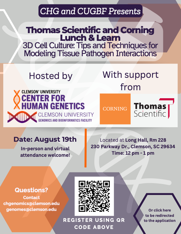 Clemson Center for Human Genetics tweet media