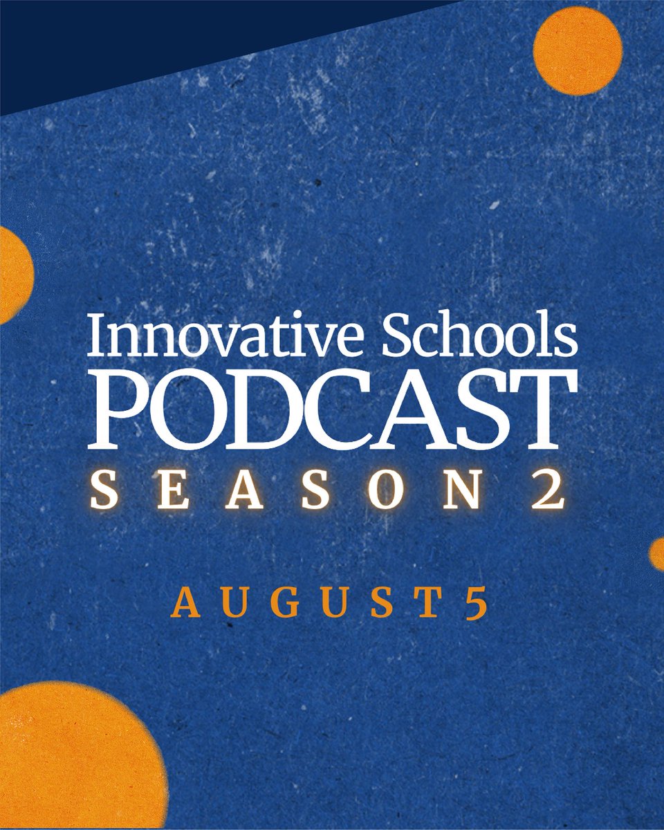 TOMORROW!! Season 2 : Episode 1 of the Innovative Schools Podcast releases tomorrow, August 5th!!

Some exciting guests and content are in store for you! Make sure to tune in at innovativeschoolspodcast.com or wherever you listen to podcasts!